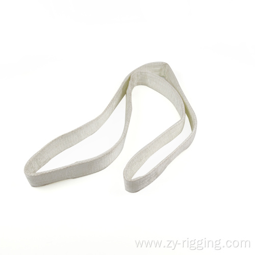 white Endless Polyester Flat Webbing Sling